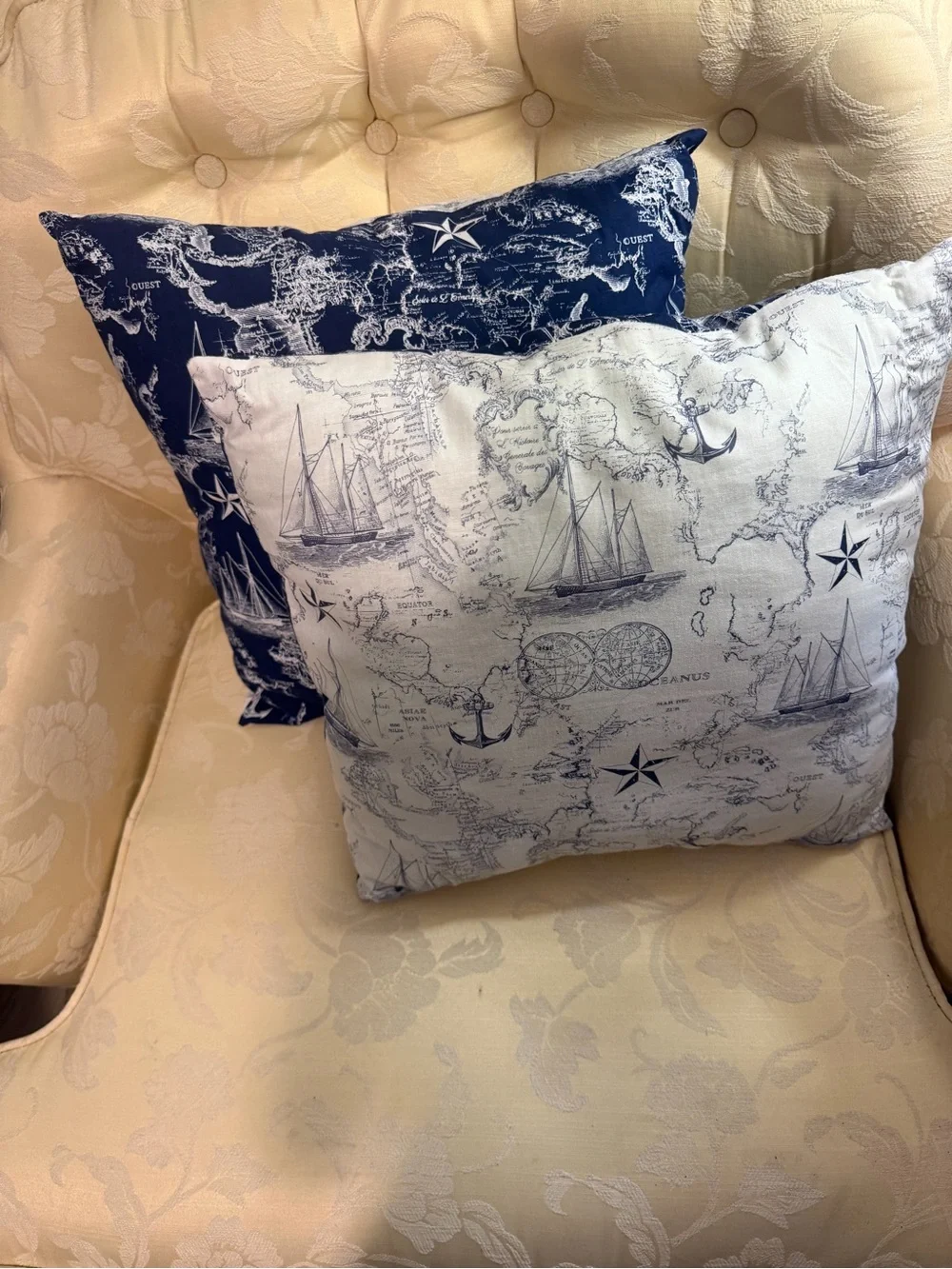 PAIR OF 16” Nautical Accent Pillows